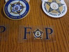 8 Pc   F o p  Police Supporter Lot-uv Waterproof Vinyl Decals  Inside   Outside 