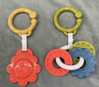 Fisher Price Sit Me Up Floor Seat Cute Cow Replacement Pair Hanging Toy Teether