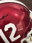 Harry Gilmer Signed Alabama Football Chrome Mini Helmet And Signed Card