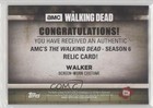 2017 Topps The Walking Dead Season 6 Relics Walker U0h