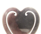 Antique Sterling Silver  925 Plain Simple Heart Love Shape Book Page Marker