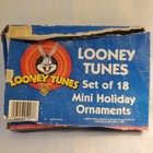 Looney Tunes Mini Holiday Ornaments Set Of 18 New In Opened Box Vtg 1998