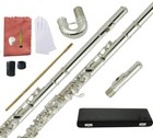 Silver Plated Alto Flute With Straight And Curved Headjoints Good Sound Quality
