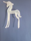 Vintage Silvestri Handblown Frosted Glass Unicorn Figurine Ornament  6  Tall