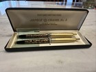 Arpege Chanel No 5 Ballpoint Pen Set Vintage 14kt Gold Perfume Writing Pens