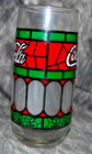 Vintage 1970s Coca-cola Stained Glass Drinking Glass Tiffany Style Frosted 16oz