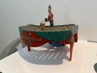 Zilotone Music Man C1930 Antique Windup Tin Toy By Wolverine And With 6 Records 