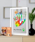 Diy Handprint   Casting Kit - Baby Footprint Keepsake  Non-toxic Paints  Frame -
