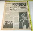 The Kinks Vintage Original Clipping Article 1971 Ray Davies Mick Avory Rock