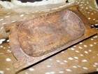 Carved Wooden Dough Bowl Primitive Wood Trencher Tray Rustic Home Decor  20 