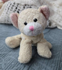 Vintage Russ Berrie Luv Pets Tabbies Tan Bean Cat Plush 5    Kitten Beanie