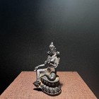 Old Tibetan Black Patina Thokcha Green Tara   Buddhist Iron Protective Statue