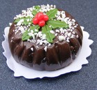 1 12 Scale Chocolate Christmas Cake Tumdee Dolls House Miniature Accessory Nc40