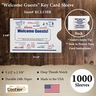 1000 Key Card Sleeves   Welcome Guests  In Different Languages 2-3 8  X 3-1 2