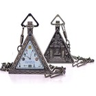 Masonic Triangle Freemason Master Free Mason Mens Quartz Pocket Watch W  Chain