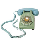 Vintage Western Electric Bell System Rotary Phone Blue Green Aqua Untested Prop