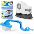2 Pcs Window Track Cleaner Brush  Window Sill Cleaner Tool With Scraper 