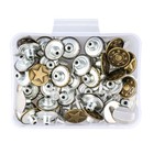 40pcs Metal Jeans Button Tack Buttons Assortment Repair Kit For Sewing Pants