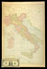 Vintage Italy Map Wall Art Large Old Original Ca 1902 Venice Naples Antique