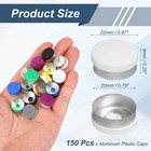 150 Pcs 20mm Aluminum Plastic Vial Top Caps  White