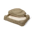 Step2 Naturally Playful Sandstone Beige Plastic Sandbox Toy With Cover For Kids