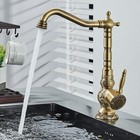 Antique Brass Kitchen Sink Faucet 1 Hole Single Handle 360   Swivel Mixer Taps