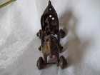 Antique Asian Chinese Or Japanese Bronze brass Horse   Cart Incense Burner