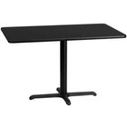 Classic Black Wood Pedestal Dining Table Seats 4