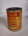 Vtg Adv Sapolin Enamel Yellow Paint Spanish Label Tin Can 1 4 Pint New York