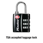 Tsa Approved Combination Luggage Lock  Resettable  Black