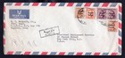 Iraq 1958 Registered Cover To Usa  Stamps With Overprints