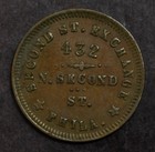 1863 Civil War Token Store Card Coombs Second St  Exchange   Lot 3884