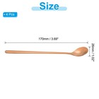 Long Handle Iced Tea Spoon  4 Pcs 7  Stainless Steel Long Spoons  Rose Gold