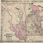 1864 Dakota Territory - Minnesota Map Original  15 5x12 5   Railroads Forts