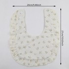 Flower Print Baby Bibs Adjustable Snap Saliva Towel Ruffled Edge Muslin Cotton B