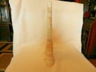 White   Light Brown Ceramic Howling Coyote Figurine  Satin Finish 14 25  Tall