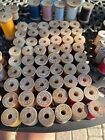 Lot Of 120 Vintage Wooden Spools Of Thread Manila Geneva Lily Belding Corticelli
