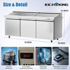Salad Sandwich Prep Table 72   Refrigerated Prep Table 30 Pans Stainless Steel