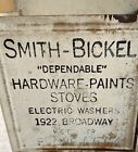 Early Advertising Tin Match Safe Smith-bickel Dependable Hardware 1922 Broadway