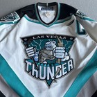 Las Vegas Thunder Team Issued Ihl Hockey Jersey Men   s Sz 48 Fight Strap Bauer