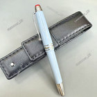 Montblanc Meisterstuck 163 Fountain Pen Light Blue silver Trim W  Leather Case