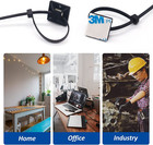 Strong Back-glue Self Adhesive Cable Zip Tie Mounts Kit - 100 Set Cable Manageme