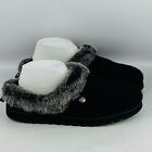 Womens 11 Skechers Bobs Keepsakes Ice Angel Slipper Black Sweater Faux Fur Lined