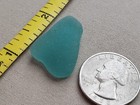 Genuine Beach Sea Glass Surf Tumbled Teal Green Blue Ocean Frosted Pendant T02