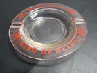 Vintage Budweiser King Of Beers Glass Ashtray 1950s-1960s Mcm Zig-zag
