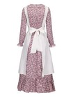 Prairie Dress Women-pioneer Costume Women Floral 1800s Colonial X-large Purple