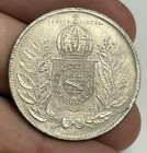 Mint State 1852 Brazil 2000 Reis Silver Coin  all Original   Uncirculated Ms