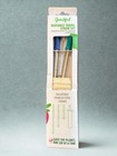 Goodful Reusable Travel Straw Set Collapsible Stainless Steel Navy teal Nib