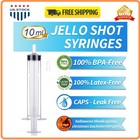 100 Pack 10ml Jello Shot Syringes With Caps Bpa Free Party Shooters Set