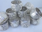 Sterling Silver S  Kirk   Son Repousse No  28 Napkin Ring  no Mono   195 Each